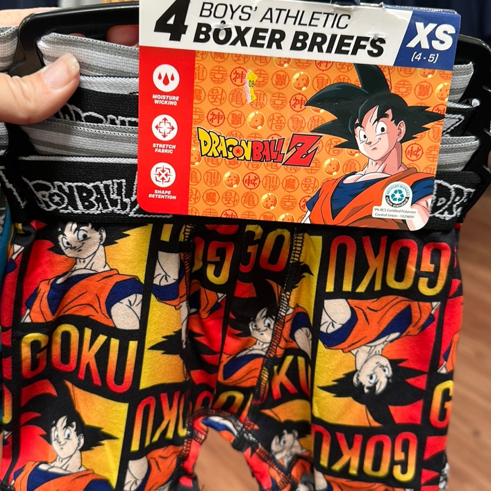 Dragon all Z boys NWT 4 pack XS 4-5 boxer briefs